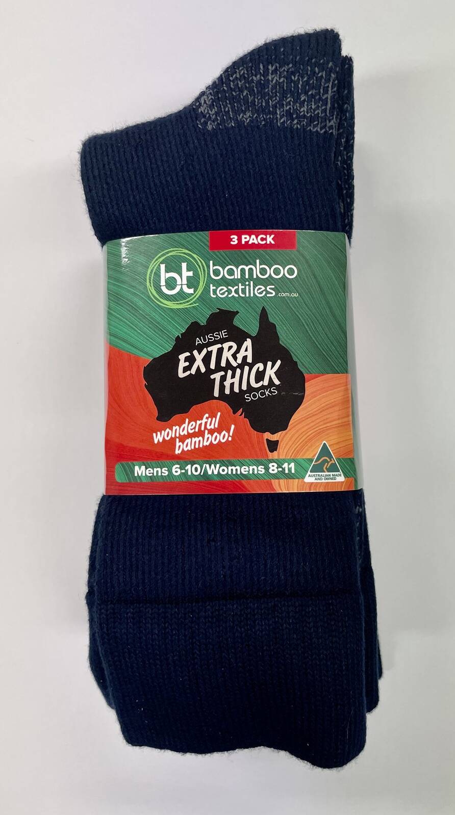 Bamboo Aussie Extra Thick Socks 3Packs Bamboo Textiles