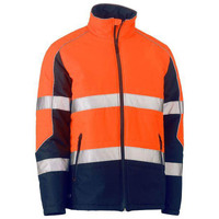 Bisley Taped Hi Vis Puffer Jacket with Stand Collar