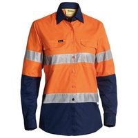 Bisley Women's X Airflow Taped Hi Vis Ripstop Shirt