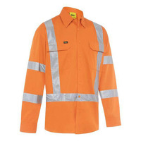 Bisley X Taped Biomotion Hi Vis Cool Lightweight Drill Shirt