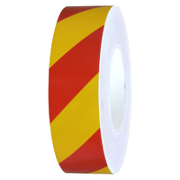 Husky Tape 3x Pack 5007 Reflective Tape Red/Yellow 72mm x 45m Left Stripe