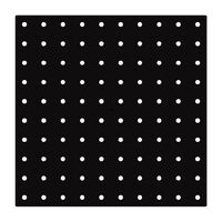 Pegboard Panel 252x252mm - BLACK - Pack of 2 Panels