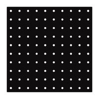 Pegboard Panel 252x252mm - BLACK - Pack of 2 Panels