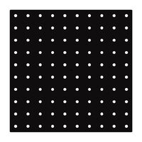 Pegboard Panel 252x252mm Black Pack of 2 Panels