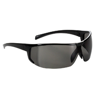 5X4 Safety Glasses Black Frame Smoke AS/AF Lens 10x Pack