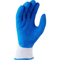 Blue Grippa Glove Knitted Poly Cotton Blue Latex Dipped Palm