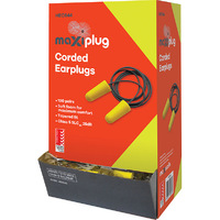 MaxiPlug Corded Ear Plugs Class 5 Box of 100 pairs