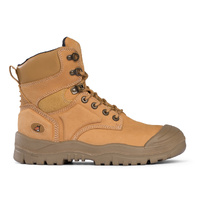 Mongrel High Leg Lace Up Safety Boot with Scuff Cap Wheat