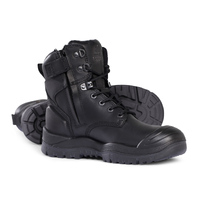 Mongrel High Leg ZipSider Safety Boot with Scuff Cap Black