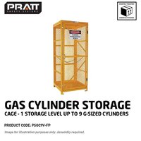 Gas Cylinder Storage Cage 1 Storage Level Up To 9 G-Sized Cylinders (Comes Flat Packed Assembly Required)