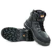 Bison Tor Lace Up Safety Boot with Zip Black