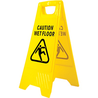 Wet Floor Warning Sign Yellow Regular