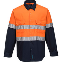 Prime Mover Hi-Vis Two Tone Regular Weight Long Sleeve Shirt with Tape