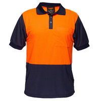 Prime Mover Two Toned Micro Mesh Polo 2x Pack