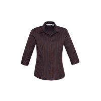 Biz Collection Ladies Reno Stripe 3/4 Sleeve Shirt