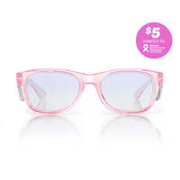 SafeStyle Classics Pink Frame Blue Light Blocking Lens Safety Glasses