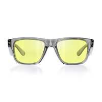 SafeStyle Fusions Graphite Frame Yellow Lens Safety Glasses