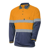 TRU Workwear Longsleeve Micromesh Hi-Vis Polo Shirt with TruVis Reflective Tape