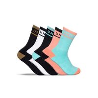 Unit Ladies Socks Hi-Lux 5 Pack Staple Multi Colour