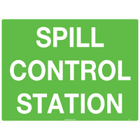 Spill Control Station Safety Sign 300x225mm Poly