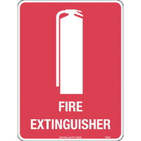 Fire Extinguisher with pictogram Safety Sign 90x55mm Self Adhesive Pack of 10