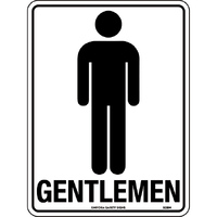 Gentlemen Toilet Sign 300x225mm Poly