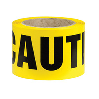 Caution Barrier Safety Tape Black/Yellow 75mm x 100meter