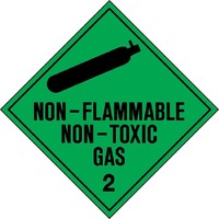 Non-Flammable Non-Toxic Gas 2 Hazchem Sign 270x270mm Poly