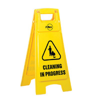 Cleaning in Progress Premium Double Sided Plastic Sign Stand