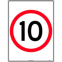10 in Roundel Traffic Safety Sign Metal 300x225mm